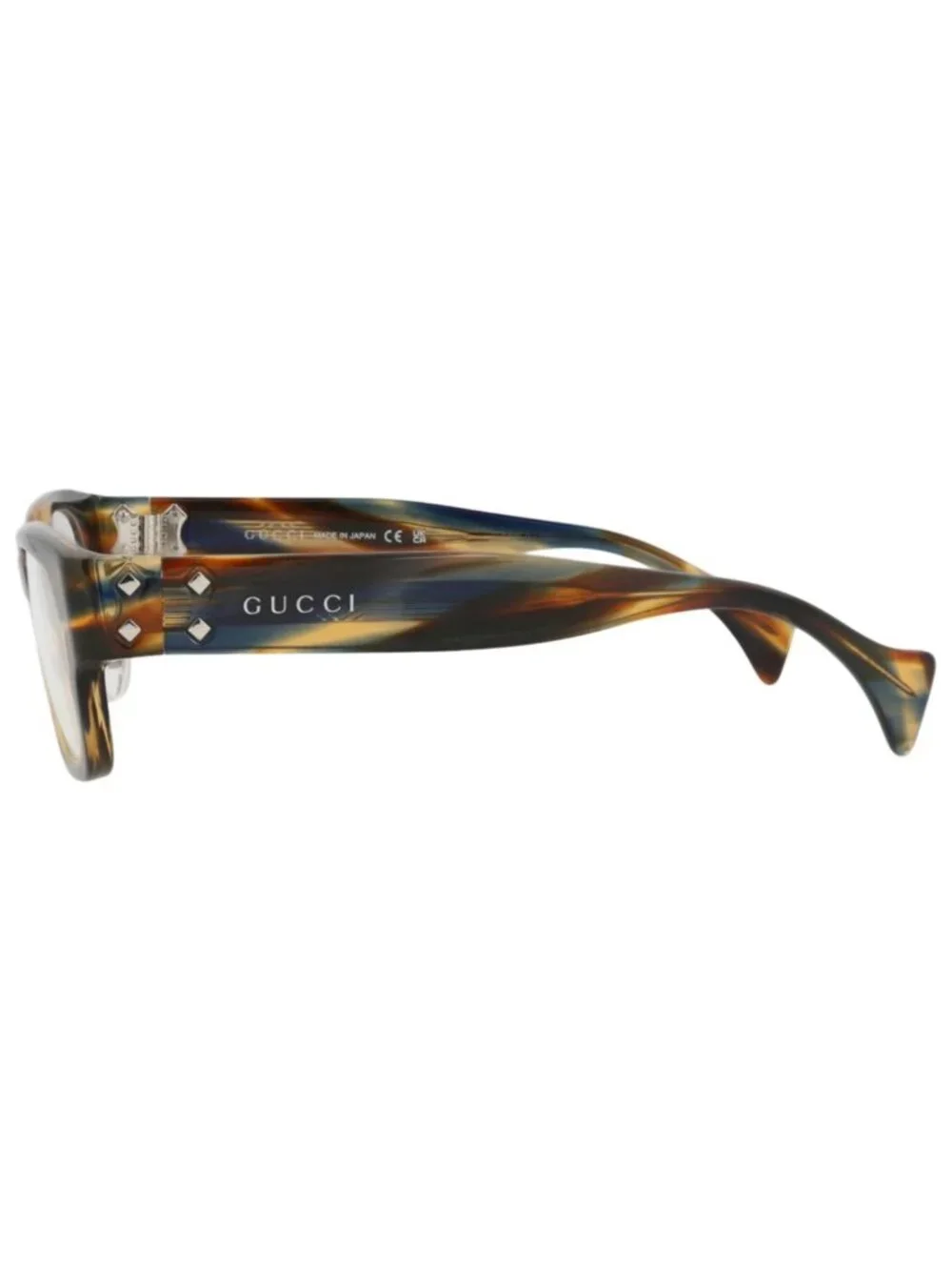 New Gucci Women's Eyeglasses Square Rectangle Recycled Acetate Frame Unisex
